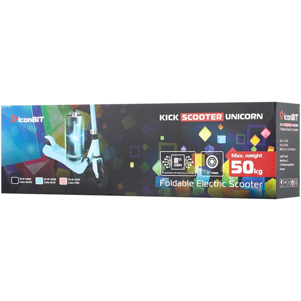 Электросамокат iconBIT Kick Scooter Unicorn Black 1